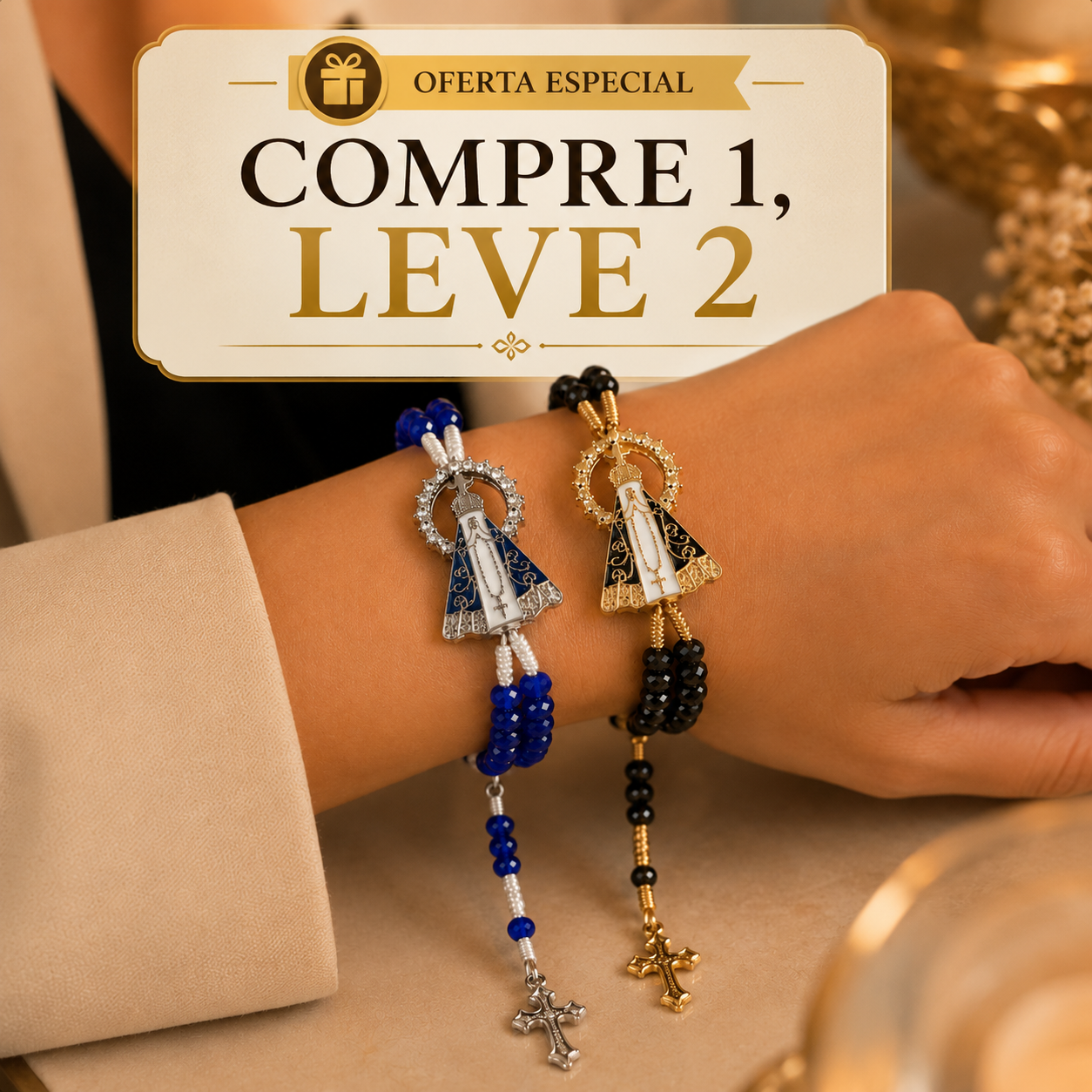 Terço de Pulso de Nossa Senhora - COMPRE 1, LEVE 2