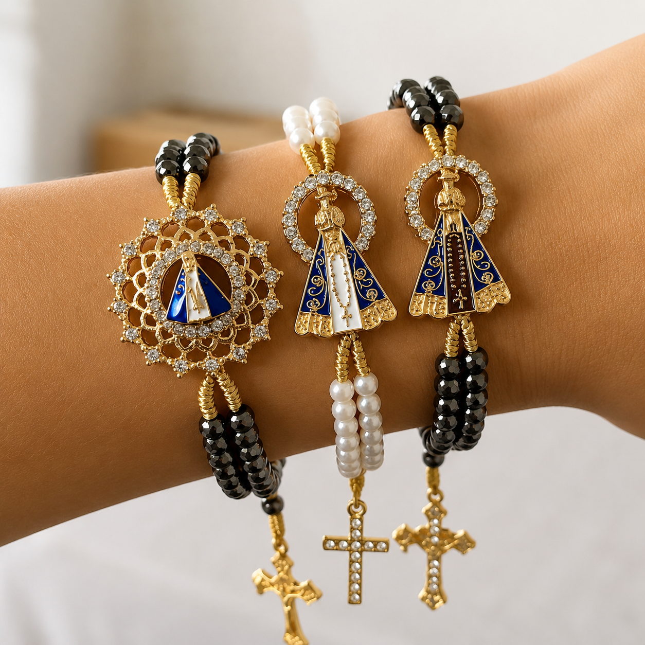 Terço de Pulso de Nossa Senhora - COMPRE 1, LEVE 3